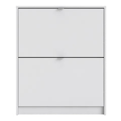 Shoes Shoe cabinet  w. 2 tilting doors and 1 layer in White