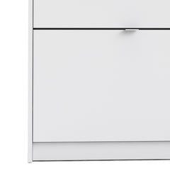 Shoes Shoe cabinet  w. 2 tilting doors and 1 layer in White