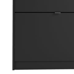 Shoes Shoe cabinet w. 2 tilting doors and 1 layer in Matt Black