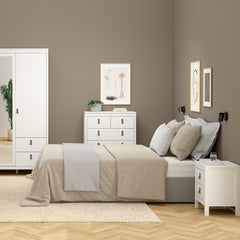 Barcelona Bedside Table 2 drawers in White