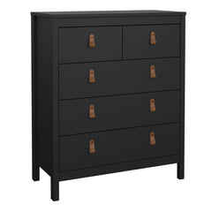 Barcelona Chest 3+2 drawers in Matt Black