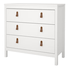 Barcelona Chest 3 drawers in White
