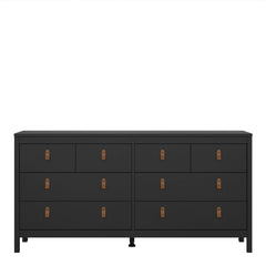 Barcelona Double dresser 4+4 drawers in Matt Black