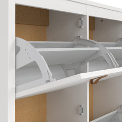 Barcelona Shoe cabinet 4 compartments in White