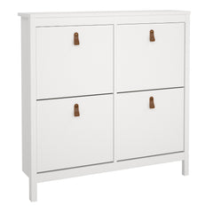 Barcelona Shoe cabinet 4 compartments in White