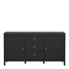 Barcelona Sideboard 2 doors + 3 drawers  in Matt Black