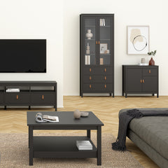 Barcelona Sideboard 2 doors + 1 drawer in Matt Black