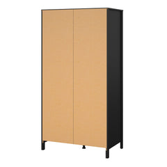 Barcelona Wardrobe with 2 doors in Matt Black