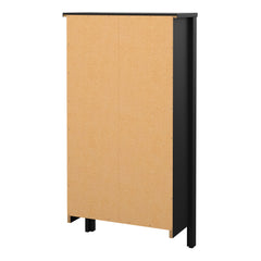 Barcelona Shoe Cabinet 2 flap doors Matt Black