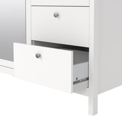 Madrid Wardrobe with 2 doors + 1 mirror door + 2 drawers White