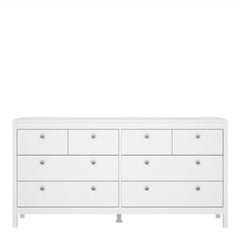 Madrid Double dresser 4+4 drawers in White