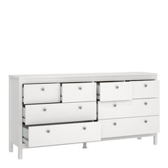 Madrid Double dresser 4+4 drawers in White