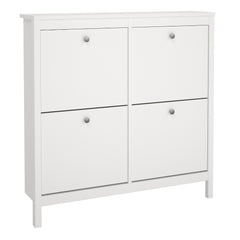 Madrid Shoe cabinet 4 Compartments in White