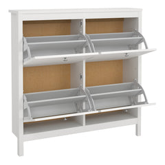 Madrid Shoe cabinet 4 Compartments in White