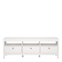 Madrid Tv-unit 3 drawers in White