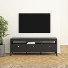 Madrid Tv-unit 3 drawers in Matt Black