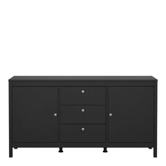 Madrid Sideboard 2 doors + 3 drawers in Matt Black