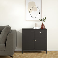 Madrid Sideboard 2 doors + 1 drawer in Matt Black