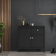 Madrid Sideboard 2 doors + 1 drawer in Matt Black