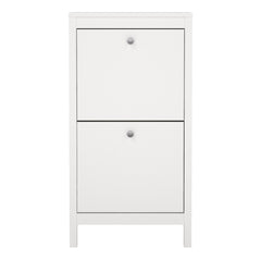 Madrid Shoe Cabinet 2 Flap Door White