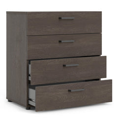 Dallas chest 4 drawers Rovere Gessato Dark Oak