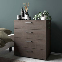 Dallas chest 4 drawers Rovere Gessato Dark Oak