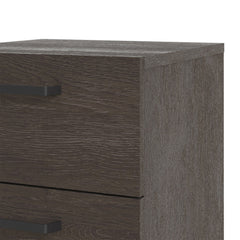 Dallas Nightstand 2 drawers Rovere Gessato Dark Oak