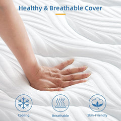 Wave Hybrid Mattress with Individual Pocket Springs and Cooling Gel Memory Foam, Medium Firm