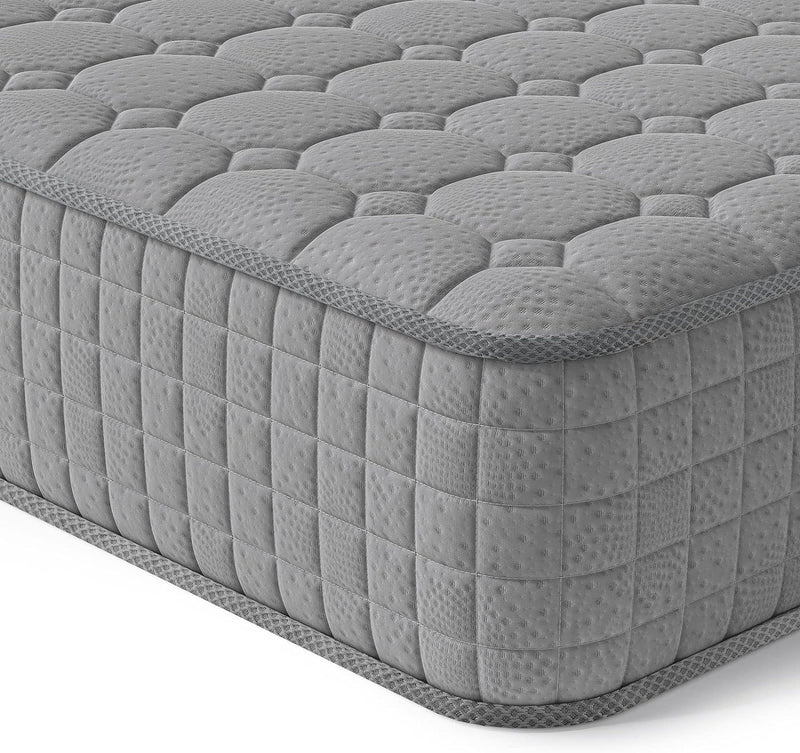 Natural Filling Hybrid Mattress with Breathable Foam and Individually Pocket Spring - Medium Firm Grey