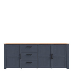 Bohol Large Sideboard in Riviera Oak/Navy