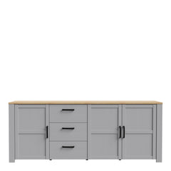 Bohol Large Sideboard in Riviera Oak/Grey Oak