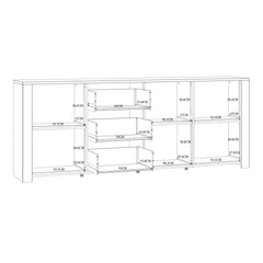 Bohol Large Sideboard in Riviera Oak/White