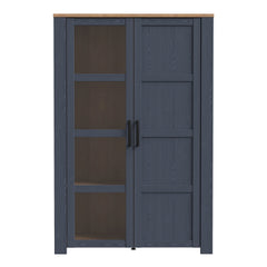 Bohol Display Cabinet in Riviera Oak/Navy