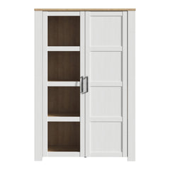 Bohol Display Cabinet in Riviera Oak/White