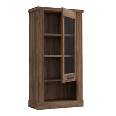 Corona Wall Display cabinet in Tabak Oak