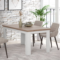 Illoppa Dining Table Extended in Oak Nelson/Snowy Oak