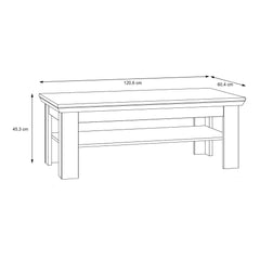 Illoppa Coffee Table in Oak Nelson/Snowy Oak