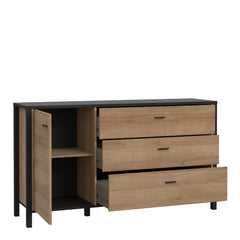 High Rock Sideboard in Matt Black/Riviera Oak