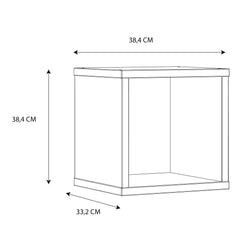 Mauro Singular Storage Unit in White High Gloss/White