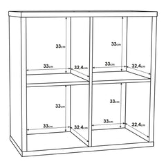 Mauro 2x2 Storage Unit in Matt White