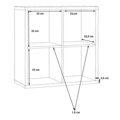 Mauro 2x2 Storage Unit in Matt Black