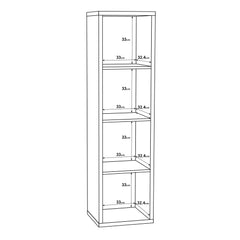 Mauro 3 Shelves Storage Unit in Matt White