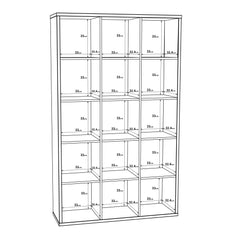 Mauro 3x5 Storage Unit in Matt White