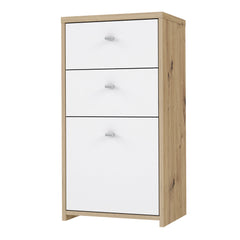 Best Chest Storage Cabinet 2 Drawers 1 Door in Artisan Oak/White