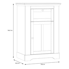 Illopa Chest of Drawers in Oak Nelson/Snowy Oak