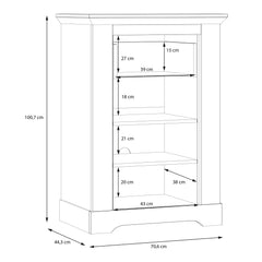 Illopa Chest of Drawers in Oak Nelson/Snowy Oak