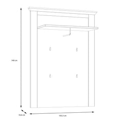 Illopa Wall Panel in Oak Nelson/Snowy Oak