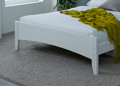 Lauren Solid White Wooden Bed Frame