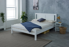 Glory White Wooden Bed Frame