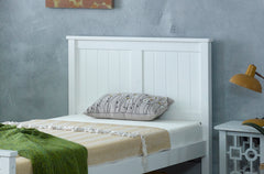 Madrid Solid White Wooden Bed Frame